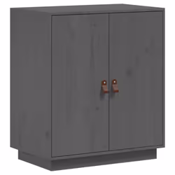 vidaXL Solid Wood Pine Sideboard Wooden Home Organiser Highboard Multi Colours - Grey