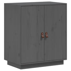 vidaXL Solid Wood Pine Sideboard Wooden Home Organiser Highboard Multi Colours - Grey