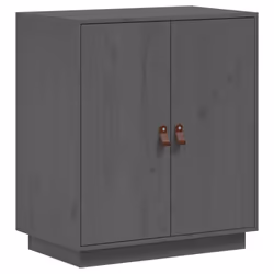 vidaXL Solid Wood Pine Sideboard Wooden Home Organiser Highboard Multi Colours - Grey