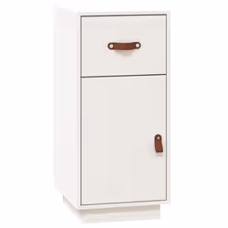 vidaXL Solid Wood Pine Sideboard Wooden Home Organiser Cupboard Multi Colours - White