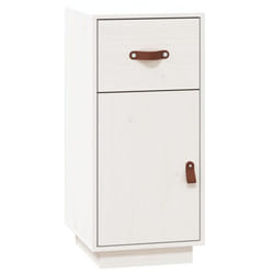 vidaXL Solid Wood Pine Sideboard Wooden Home Organiser Cupboard Multi Colours - White
