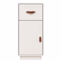 vidaXL Solid Wood Pine Sideboard Wooden Home Organiser Cupboard Multi Colours - White - Additional view 5