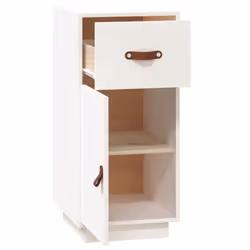 vidaXL Solid Wood Pine Sideboard Wooden Home Organiser Cupboard Multi Colours - White - Additional view 6