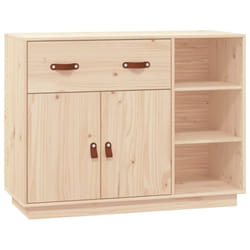 vidaXL Solid Wood Pine Sideboard Home Organiser Side Cabinet Multi Colours - brown