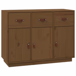 vidaXL Solid Wood Pine Sideboard Wooden Side Cabinet Cupboard Multi Colours - Honey brown
