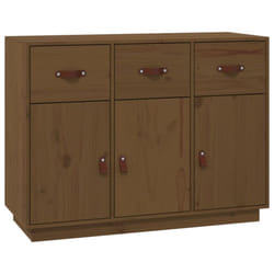 vidaXL Solid Wood Pine Sideboard Wooden Side Cabinet Cupboard Multi Colours - Honey brown