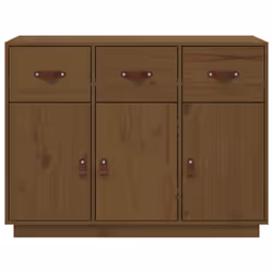 vidaXL Solid Wood Pine Sideboard Wooden Side Cabinet Cupboard Multi Colours - Honey brown - Additional view 5