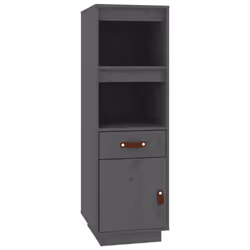 vidaXL Solid Wood Pine Highboard High Sideboard Cabinet Cupboard Multi Colours - Grey