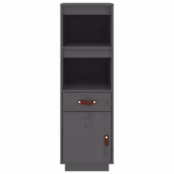 vidaXL Solid Wood Pine Highboard High Sideboard Cabinet Cupboard Multi Colours - Grey - Additional view 5