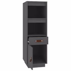 vidaXL Solid Wood Pine Highboard High Sideboard Cabinet Cupboard Multi Colours - Grey - Additional view 6