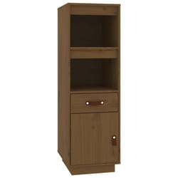 vidaXL Solid Wood Pine Highboard High Sideboard Cabinet Cupboard Multi Colours - Honey brown