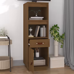 vidaXL Solid Wood Pine Highboard High Sideboard Cabinet Cupboard Multi Colours - Honey brown - Additional view 4