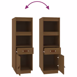 vidaXL Solid Wood Pine Highboard High Sideboard Cabinet Cupboard Multi Colours - Honey brown - Additional view 8