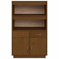 vidaXL Solid Wood Pine Highboard Wooden Buffet Cabinet Cupboard Multi Colours - Honey brown - Additional view 5
