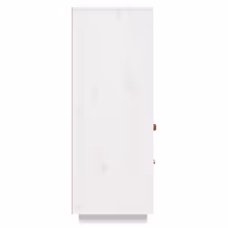 vidaXL Solid Wood Pine Highboard Sideboard Storage Cupboard Multi Colours - White - Additional view 7