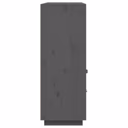 vidaXL Solid Wood Pine Highboard Sideboard Storage Cupboard Multi Colours - Grey - Additional view 7