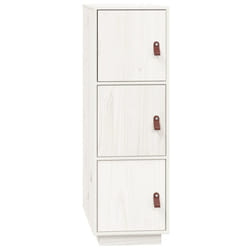 vidaXL Solid Wood Pine Highboard Sideboard Storage Cupboard Multi Colours - White