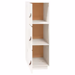 vidaXL Solid Wood Pine Highboard Sideboard Storage Cupboard Multi Colours - White - Additional view 5