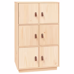 vidaXL Solid Wood Pine Highboard High Sideboard Buffet Cupboard Multi Colours - Brown