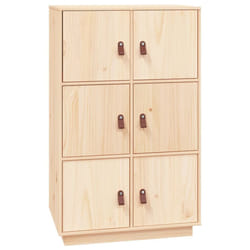 vidaXL Solid Wood Pine Highboard High Sideboard Buffet Cupboard Multi Colours - Brown