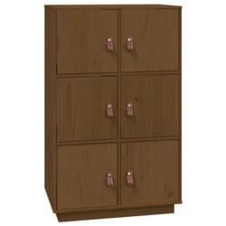 vidaXL Solid Wood Pine Highboard High Sideboard Buffet Cupboard Multi Colours - Honey brown