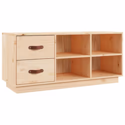 vidaXL Solid Wood Pine Shoe Bench Shoe Storage Cabinet Unit Rack Multi Colours - brown