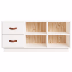 vidaXL Solid Wood Pine Shoe Bench Shoe Storage Cabinet Unit Rack Multi Colours - white - Additional view 5
