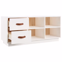 vidaXL Solid Wood Pine Shoe Bench Shoe Storage Cabinet Unit Rack Multi Colours - white - Additional view 6