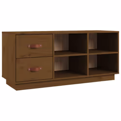 vidaXL Solid Wood Pine Shoe Bench Shoe Storage Cabinet Unit Rack Multi Colours - honey brown