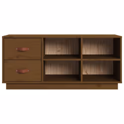vidaXL Solid Wood Pine Shoe Bench Shoe Storage Cabinet Unit Rack Multi Colours - honey brown - Additional view 5