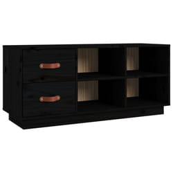 vidaXL Solid Wood Pine Shoe Bench Shoe Storage Cabinet Unit Rack Multi Colours - black