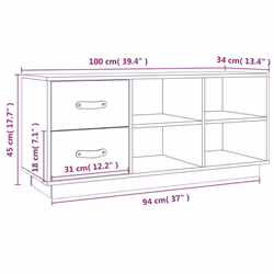 vidaXL Solid Wood Pine Shoe Bench Shoe Storage Cabinet Unit Rack Multi Colours - black - Additional view 10