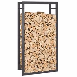 vidaXL Firewood Rack Storage Log Holder Log Store Wood Pile Storage Steel - 50 x 28 x 94 cm - Additional view 5