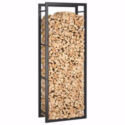 vidaXL Firewood Rack Storage Log Holder Log Store Wood Pile Storage Steel - 50 x 28 x 132 cm - Additional view 5