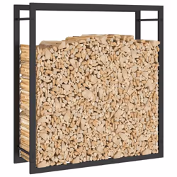 vidaXL Firewood Rack Storage Log Holder Log Store Wood Pile Storage Steel - 80 x 28 x 86 cm - Additional view 5