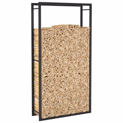 vidaXL Firewood Rack Storage Log Holder Log Store Wood Pile Storage Steel - 80 x 28 x 154 cm - Additional view 5