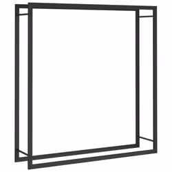 vidaXL Firewood Rack Storage Log Holder Log Store Wood Pile Storage Steel - 110 x 28 x 116 cm