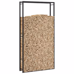 vidaXL Firewood Rack Storage Log Holder Log Store Wood Pile Storage Steel - 110 x 28 x 214 cm - Additional view 5