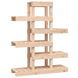 vidaXL Solid Wood Pine Plant Stand Planter Holder Shelf Multi Colours/Sizes - Brown, 85 x 25 x 109.5 cm