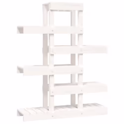 vidaXL Solid Wood Pine Plant Stand Planter Holder Shelf Multi Colours/Sizes - White, 85 x 25 x 109.5 cm