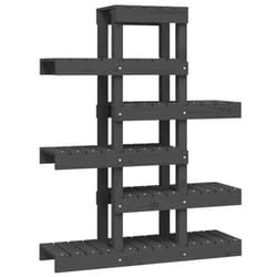 vidaXL Solid Wood Pine Plant Stand Planter Holder Shelf Multi Colours/Sizes - Grey, 85 x 25 x 109.5 cm