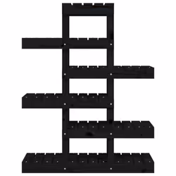 vidaXL Solid Wood Pine Plant Stand Planter Holder Shelf Multi Colours/Sizes - Black, 85 x 25 x 109.5 cm - Additional view 4