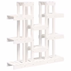 vidaXL Solid Wood Pine Plant Stand Planter Holder Shelf Multi Colours/Sizes - White, 104.5 x 25 x 109.5 cm