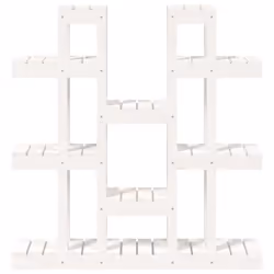 vidaXL Solid Wood Pine Plant Stand Planter Holder Shelf Multi Colours/Sizes - White, 104.5 x 25 x 109.5 cm - Additional view 4