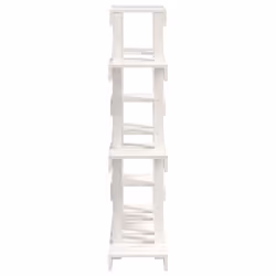 vidaXL Solid Wood Pine Plant Stand Planter Holder Shelf Multi Colours/Sizes - White, 104.5 x 25 x 109.5 cm - Additional view 5