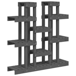 vidaXL Solid Wood Pine Plant Stand Planter Holder Shelf Multi Colours/Sizes - Grey, 104.5 x 25 x 109.5 cm