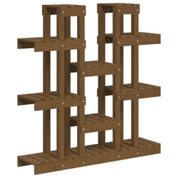 vidaXL Solid Wood Pine Plant Stand Planter Holder Shelf Multi Colours/Sizes - Honey brown, 104.5 x 25 x 109.5 cm