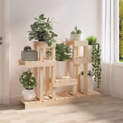 vidaXL Solid Wood Pine Plant Stand Planter Holder Shelf Multi Colours/Sizes - Brown