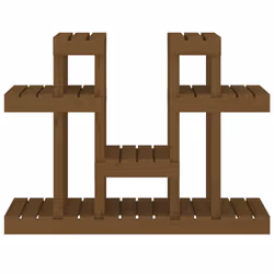 vidaXL Solid Wood Pine Plant Stand Planter Holder Shelf Multi Colours/Sizes - Honey brown - Additional view 4