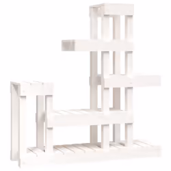 vidaXL Solid Wood Pine Plant Stand Planter Holder Shelf Multi Colours/Sizes - White, 92 x 25 x 97 cm